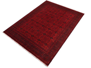 handmade Tribal Biljik Khal Muhammadi Red Blue Hand Knotted RECTANGLE 100% WOOL area rug 10x13